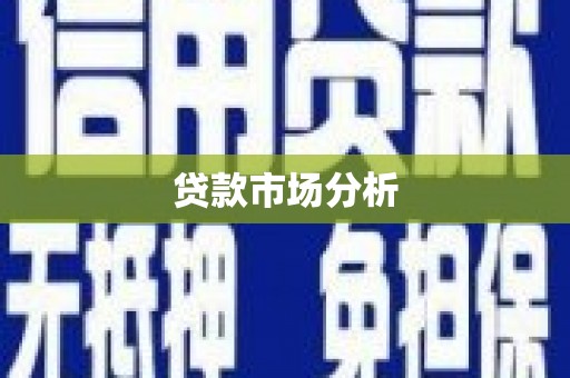 岗巴贷款市场分析
