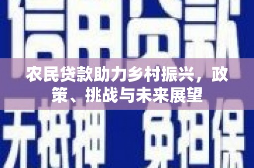 岗巴农民贷款助力乡村振兴，政策、挑战与未来展望