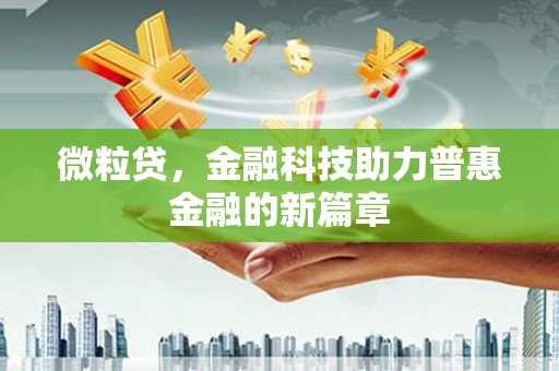 岗巴微粒贷，金融科技助力普惠金融的新篇章