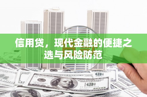 岗巴信用贷，现代金融的便捷之选与风险防范