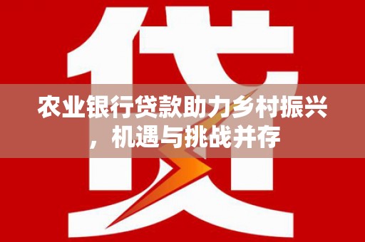 岗巴农业银行贷款助力乡村振兴，机遇与挑战并存